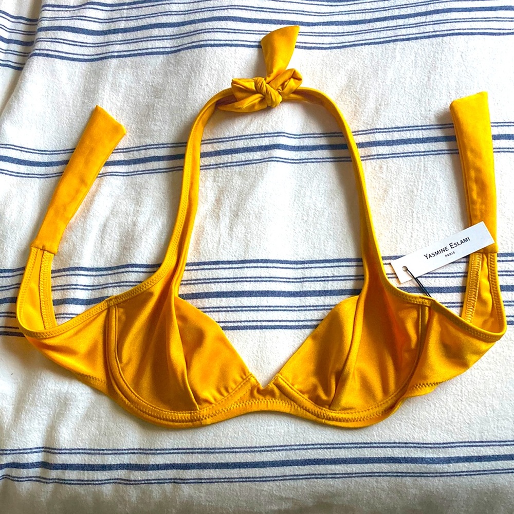 Yasmine Eslami Gold Bikini Top
